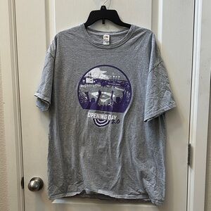 Colorado Rockies Gray T-Shirt with Purple Design